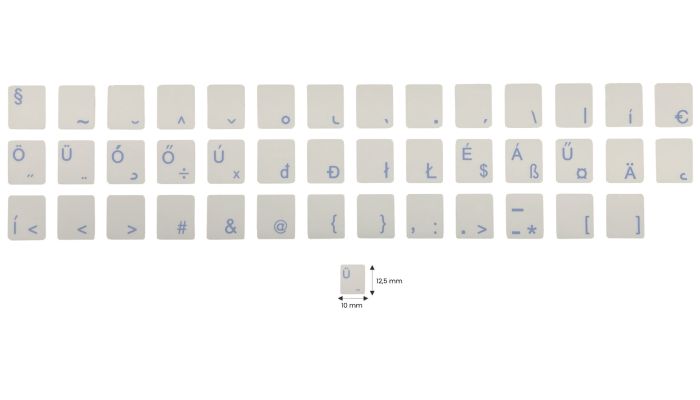 N17 Etiquetas adhesivas - húngaro - kit grande - fondo transparente - 13:13mm