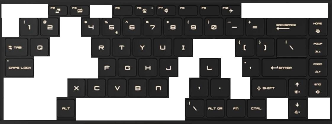 Touche De Clavier De Remplacement Pour MSI GF63, GF65, GS65 - Modèle IN120
